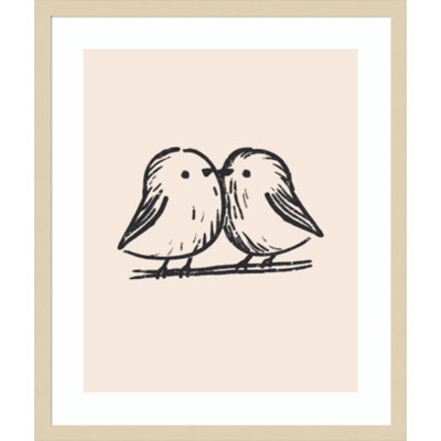 «Tiny Birds» par Treechild, impression sur bois encadrée