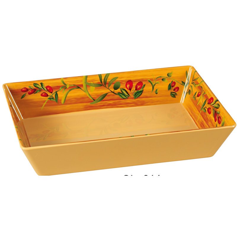 Yanco Olive Melamine Tray