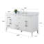 Meuble-lavabo simple 60 po avec plateau en marbre Chambery-94811333-94811336