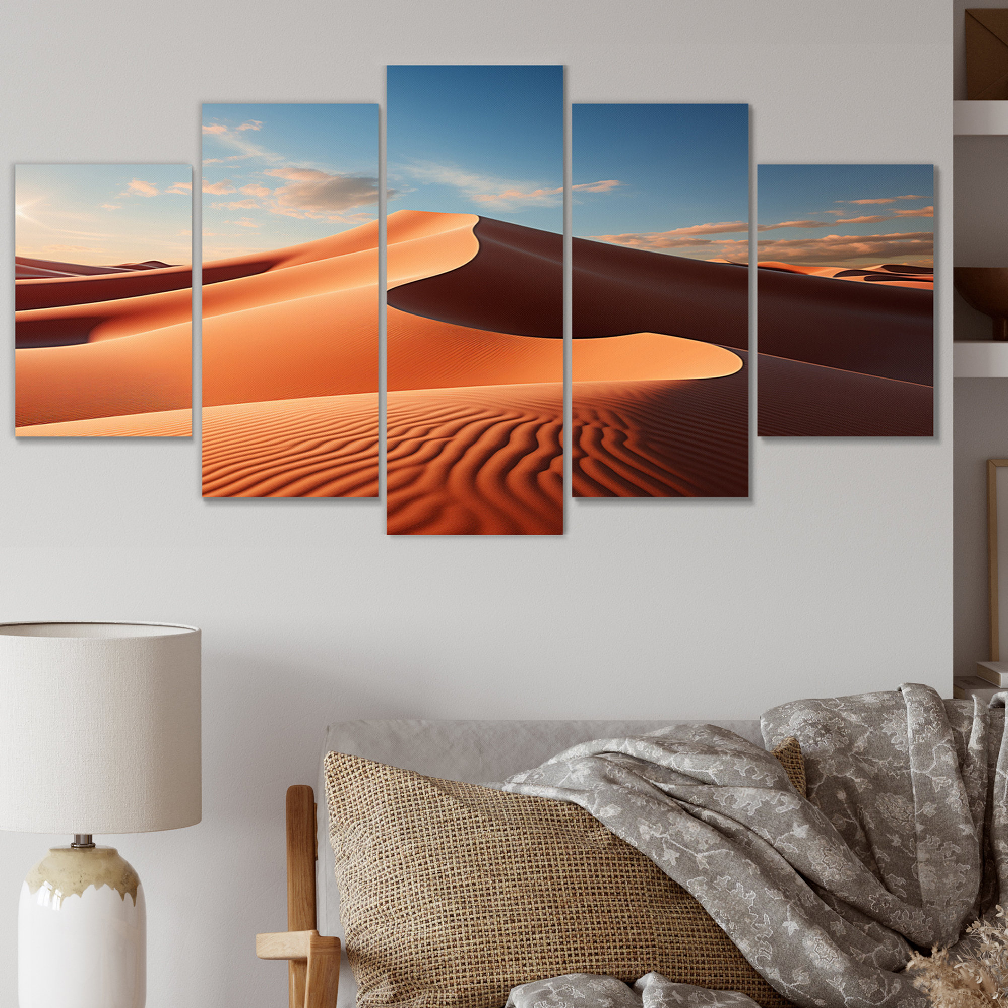 Design Art Desert The Vast Desert I - Landscapes Metal Wall Decor Set ...