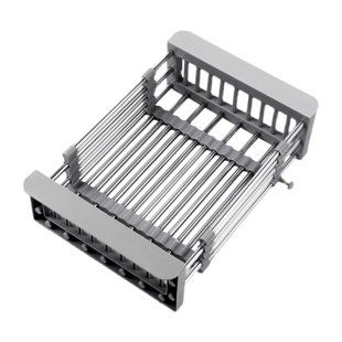 Retractable Stainless Steel Draining Basket Versatile Kitchen Rinse Basket