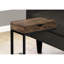 Table d'appoint moderne avec tiroir de rangement, stratifié brun et capacité en métal noir
