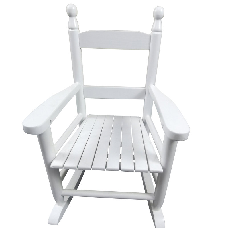 Rocking Chair White - Solid Hardwood, For , Indoor Outdoor Use, , 110 Lbs Weight Capacity, Easy To Assemble Kit Hardwood Material, And Outdoor, Seat Back, Limit Lbs, With Complete Instructions