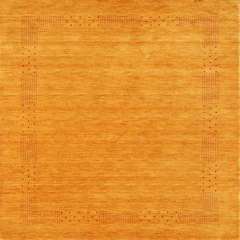 Tapis abstrait orange, Carré 4 pi