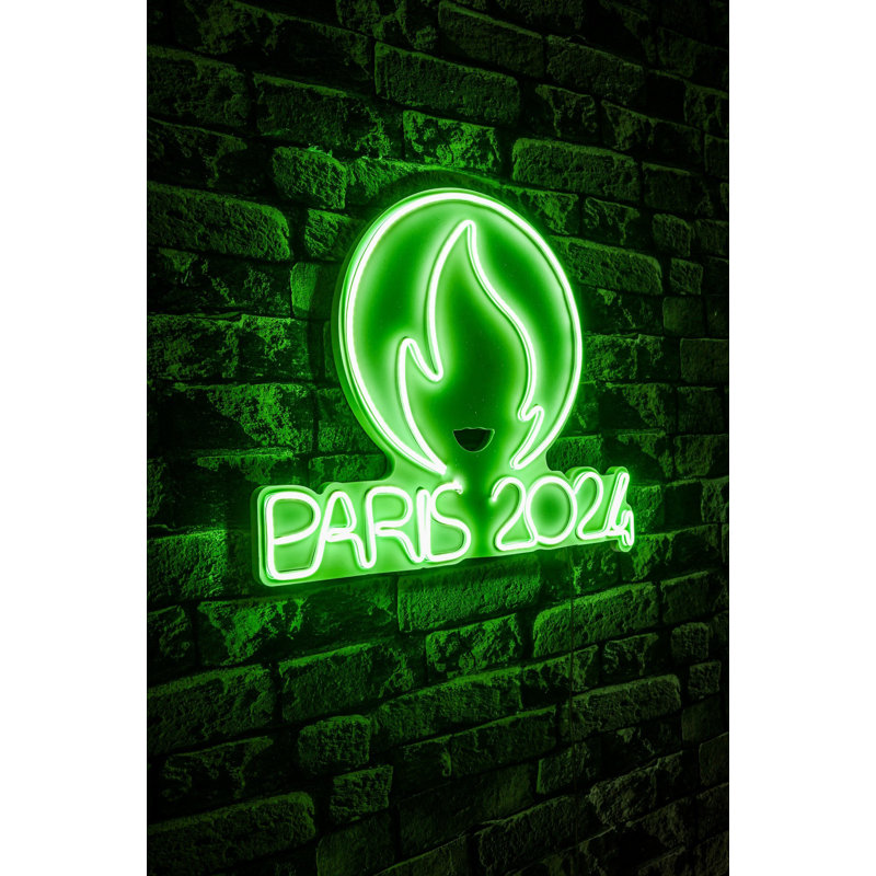 Bande lumineuse néon flexible à DEL, vert, 19,7 x 15,7 x 0,8 pouces | IP67 imperméable, 570 lumens, 5500K, gabarit en mousse de PVC | Adaptateur 12V 4A, 12V DC, parfait pour la décoration intérieure et les événements, écoénergétique