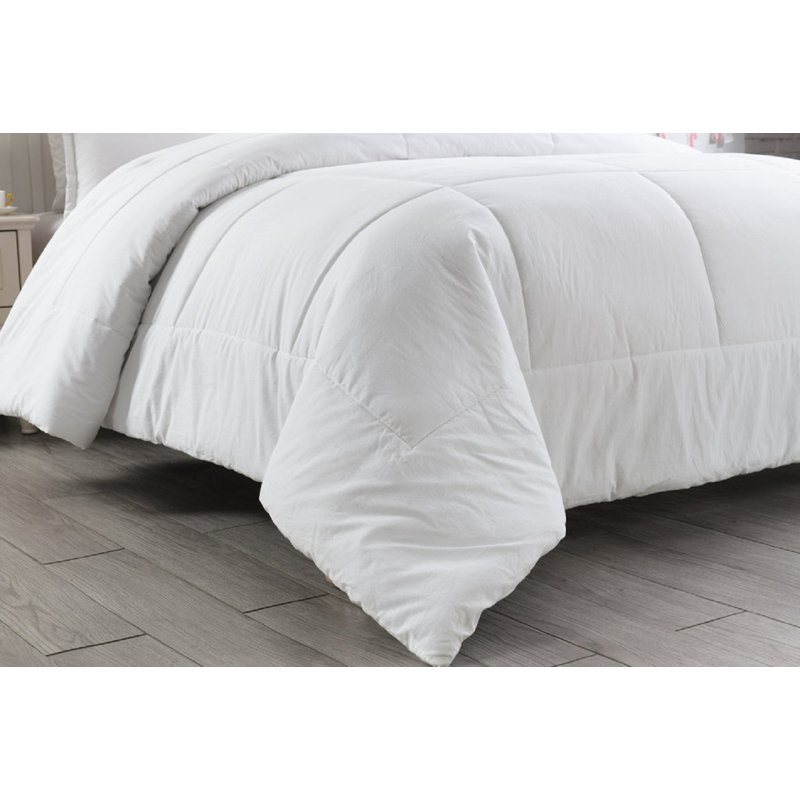 Ensemble d'édredon en coton Messy, Blanc, Édredon très grand et 2 taies décoratives