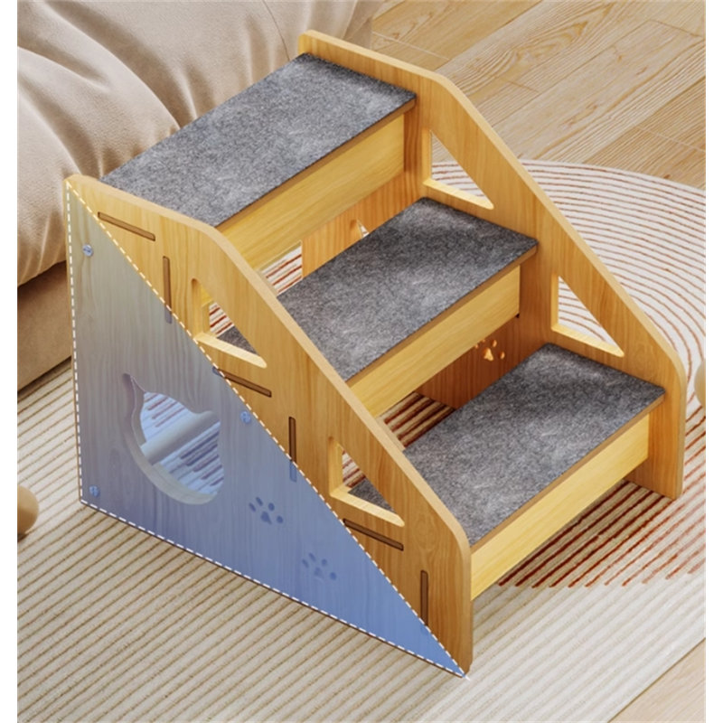 Escalier pour lit en bois