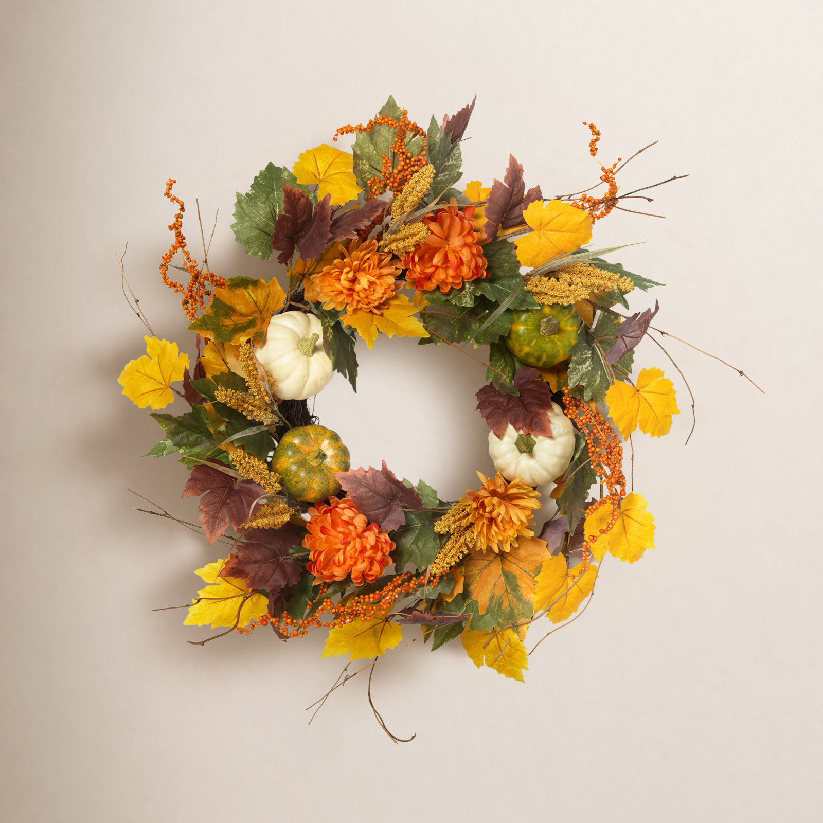 The Holiday Aisle® 26" Pumpkin Wreath