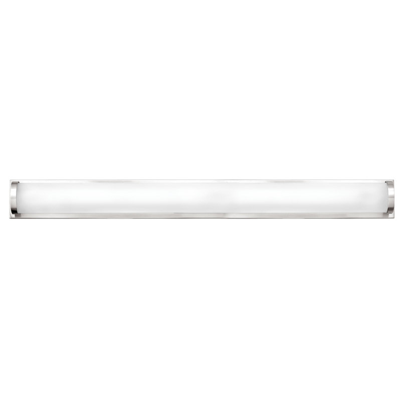 Barre d'éclairage de salle de bain 2 lumières Warsame, Nickel poli