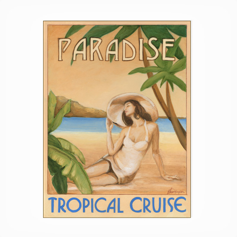 Toile pour l'extérieur «Paradise Woman» par Ethan Harper, H 47 po x l 35 po x P 1,5 po