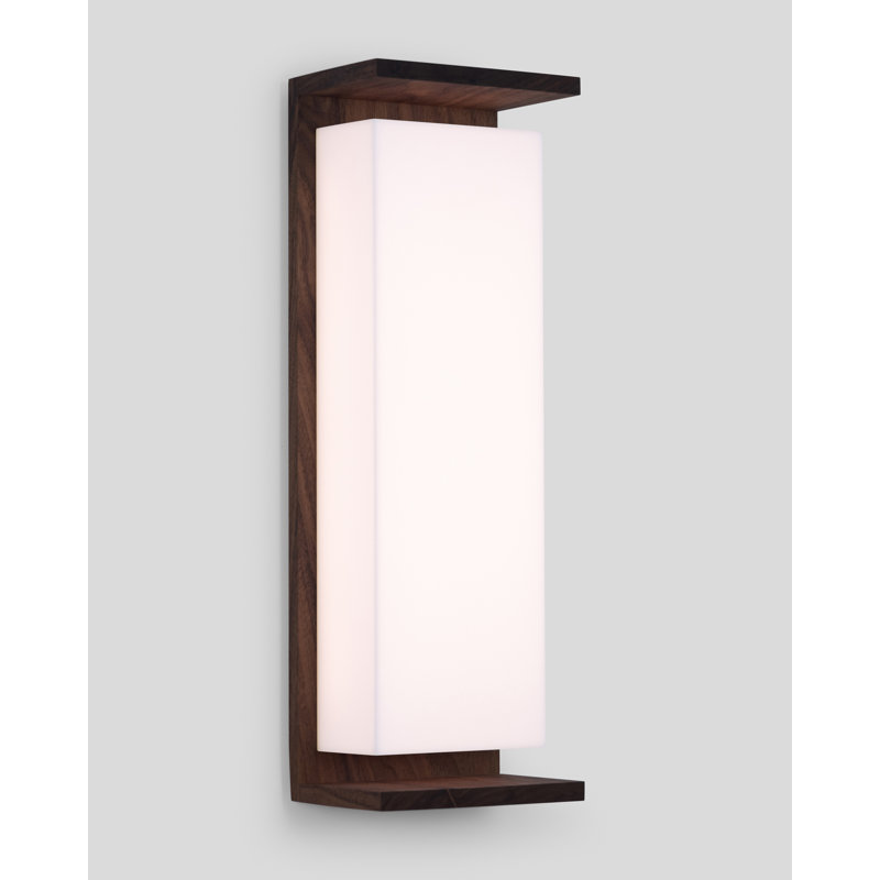 Ora 1 - Light LED Flush Mounted Sconce, Dark Stained Walnut, 2700K