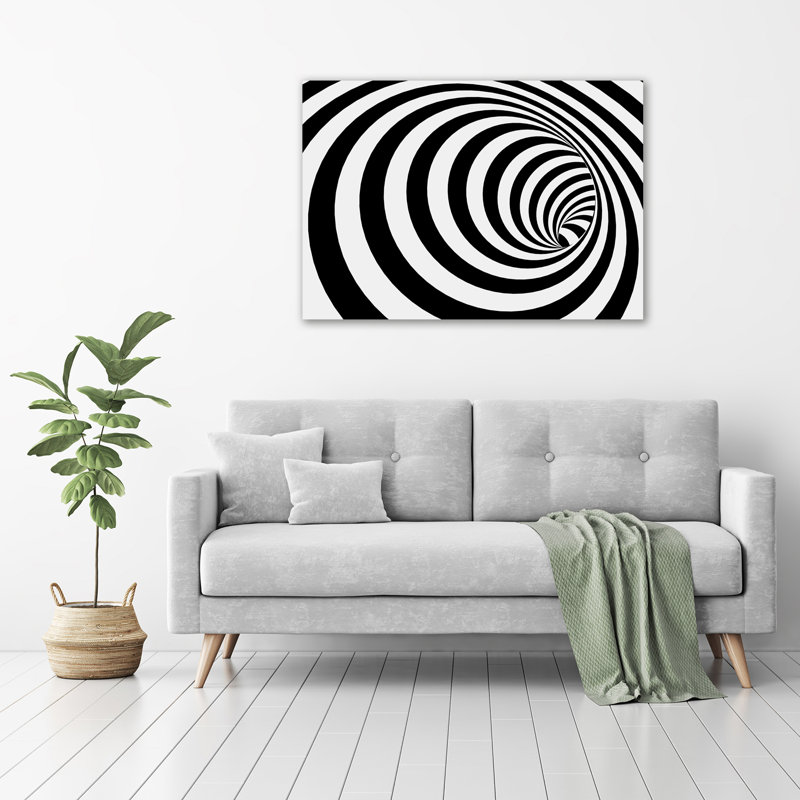 Spiral With Stripes - Wrapped Canvas Print