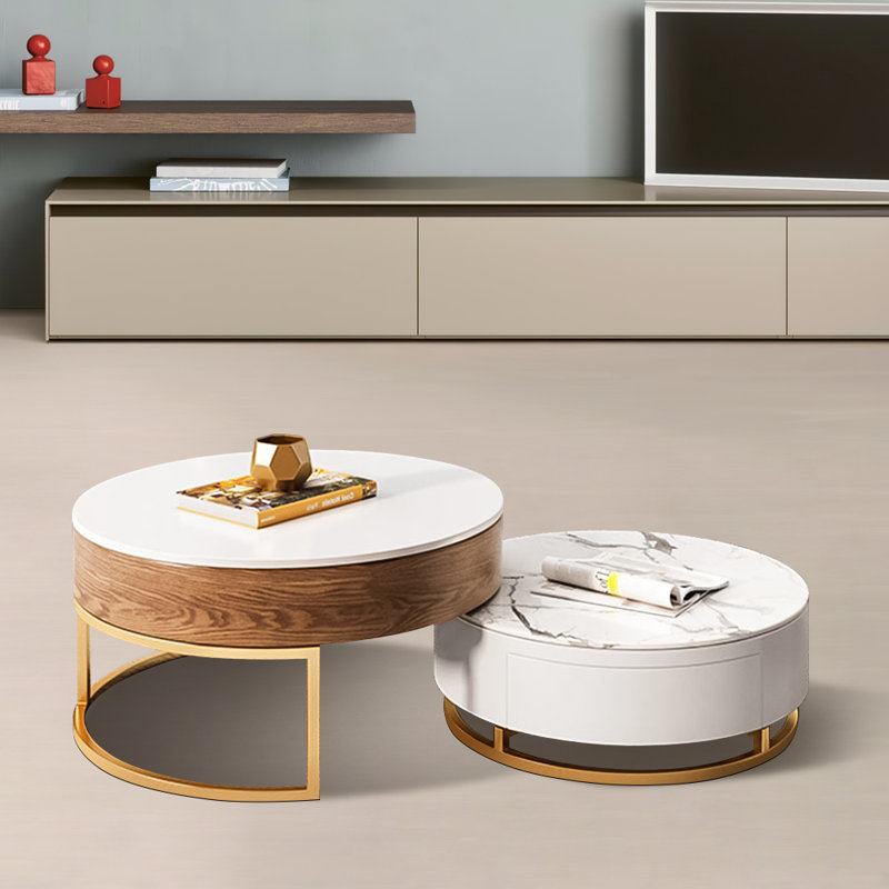 Table basse gigogne Darcey, Brun clair