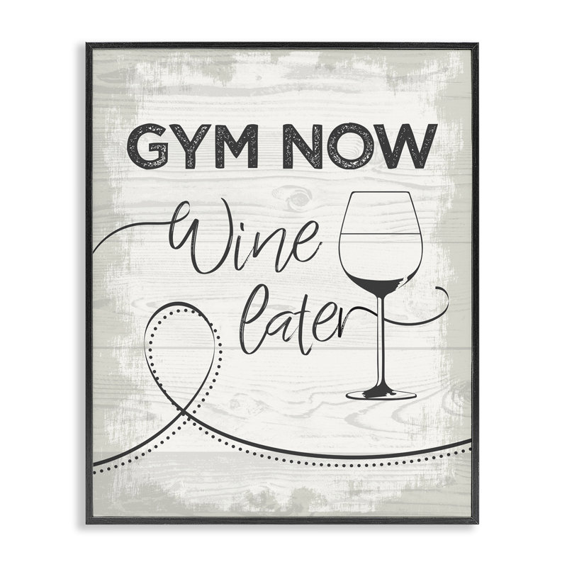  «Gym Now Wine Ensuite», art de la giclée encadrée par Jennifer Ellory, H 30 po x l 24 po, Giclée encadrée noir minuit