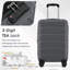 Valise de transport rigide en ABS 20 po, valise de voyage extensible durable avec roulettes pivotantes, verrou TSA