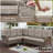 Serita Yokota 7-Person Outdoor PE Wicker Patio Sectional Outdoor Conversation Set With Cushions-2073215376