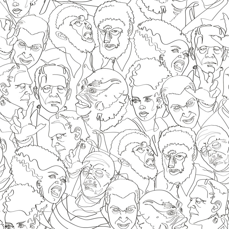 Papier peint adhésif Universal Monsters par RoomMates