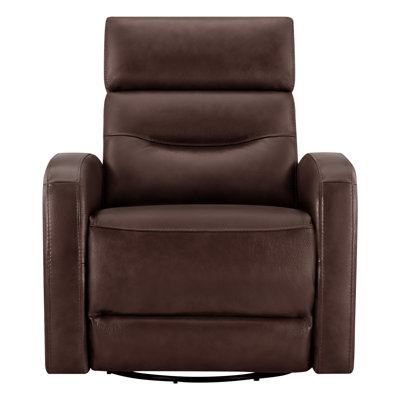 Wyat Sia Geniune Leather Swivel Power Recliner