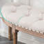 Banc rembourré blanc