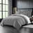 Elsie Linen Look Duvet Cover 8 Piece Designer Set-101216983-101216968