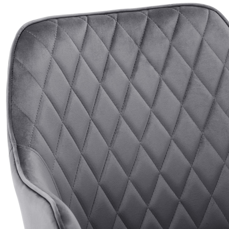 Chaise de travail Sekani, Gris, Chrome