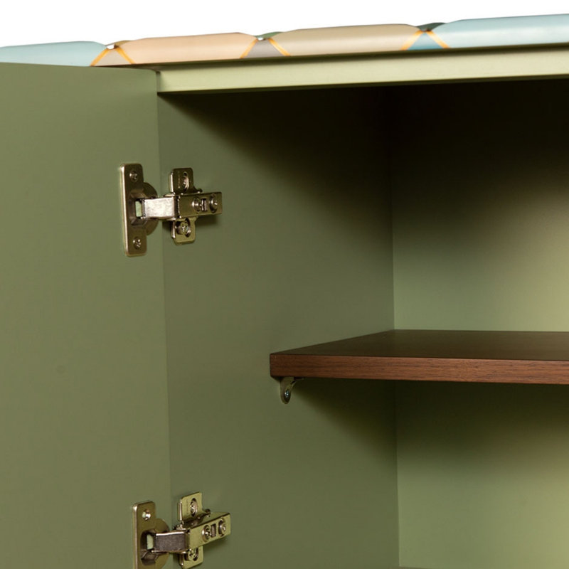 Buffet en bois massif 81 po, Couleur vive