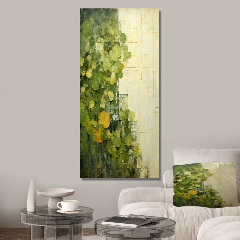 Plantes vertes écologiques Symphony I - Botanicals, art mural, Toile tendue, H 60 po x l 28 po