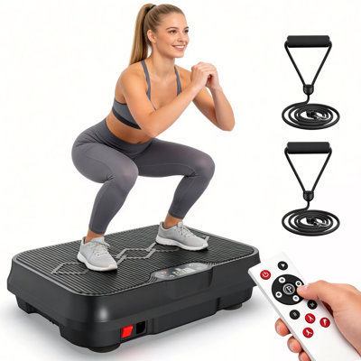 Premium Vibration Plate Exercise Machine With Advanced Full-Body Shaking, Adjustable Speed & Resistance Bands, Quiet Motor, Compact Fitness Solution For Home, Office & Gym , Weight Loss, Muscle Sculpting & Fat Burning