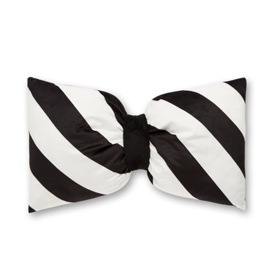 Dotty Bows 3D Shaped Cushion Striped Novelty Throw Cushion