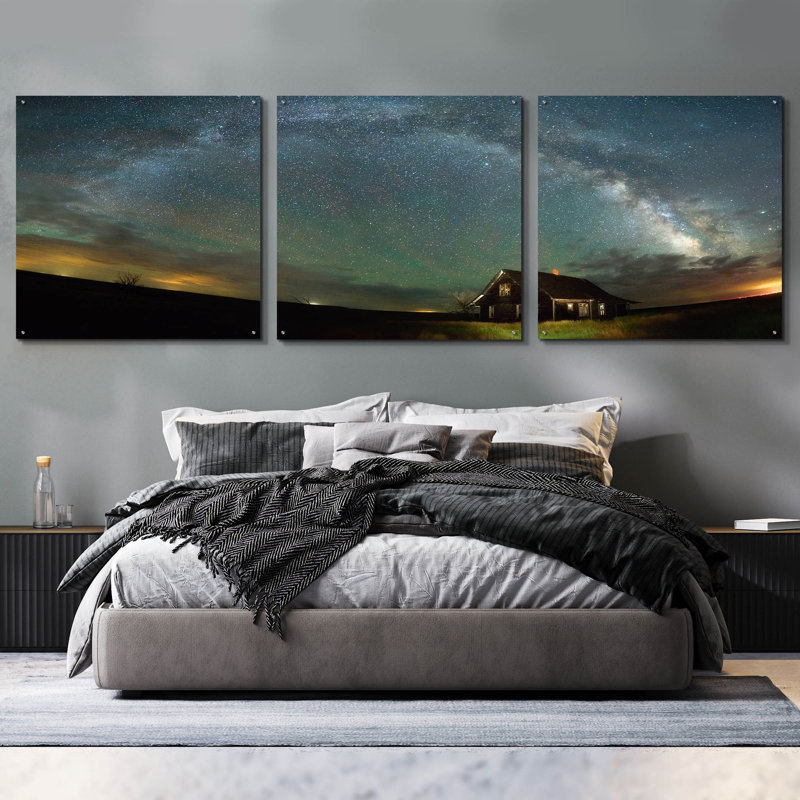 Art épique «Abandonné sur les plaines» par Darren White, verre acrylique Wal Art, H 36 po x l 108 po
