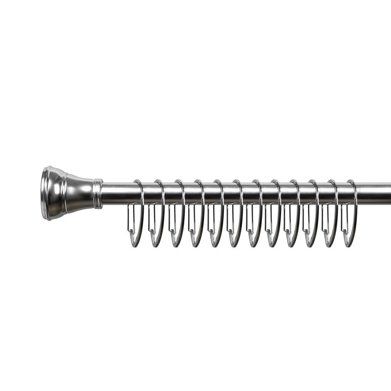Chrome Rustproof Zinc Shower Curtain Rings Set of 12