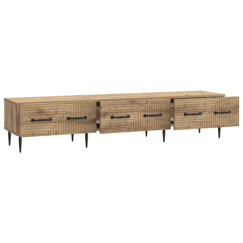 Unfinished TV Stand for TVs up to 65", Artisan Oak