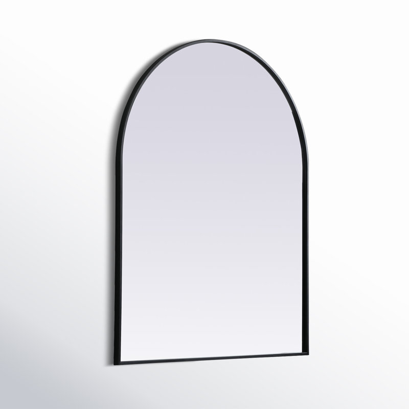Sabine Metal Arch Wall Mirror, Black, 42" x 33"