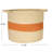 Round Handwoven Paper Rope Basket with Terracotta Stripe and Handles