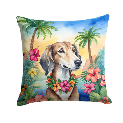 Saluki Luau Throw Pillow