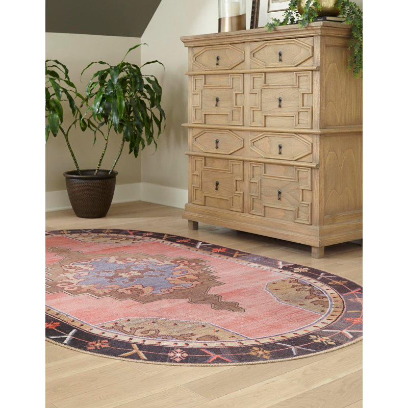 Tapis rose Glessite, Ovale 2 pi x 3 pi 1 po