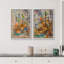 Art mural abstrait, ensemble de 2 reproductions d'art encadrées sur toile-118759482-118759483