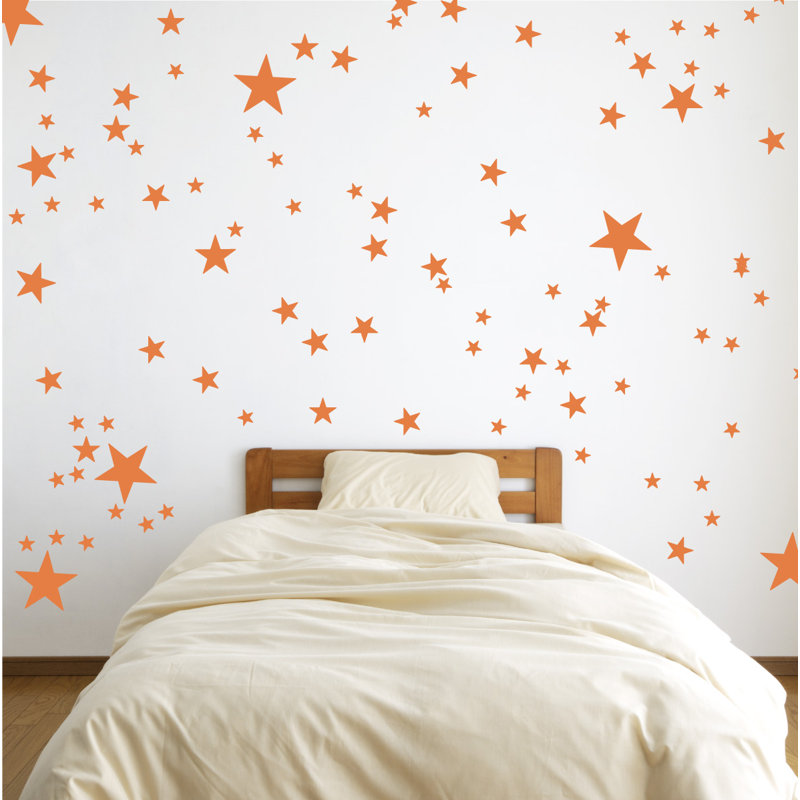 Adhésif décoratif étoiles, Kaki, H 24 po x l 27 po x P 0,01 po
