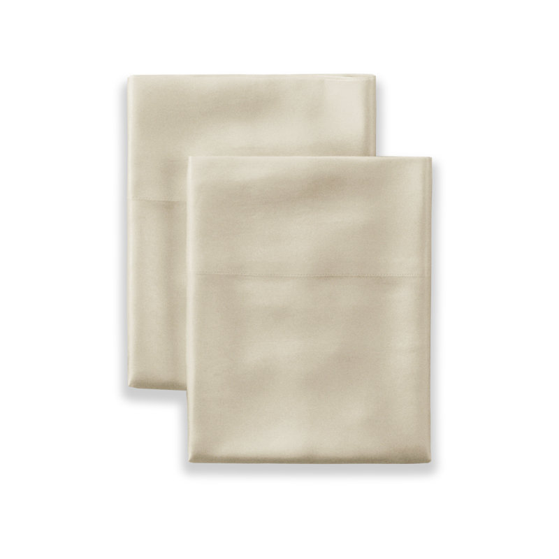 Charmeuse Silk Pillow Case, Pumice, Standard Pillowcase