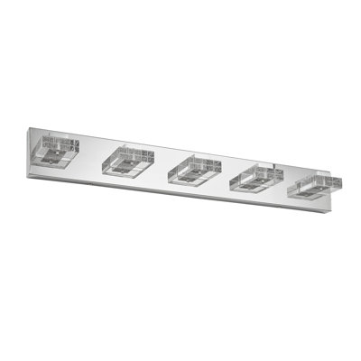 Luminaire pour meuble-lavabo mural 31 po à 5 lumières en chrome 31 po