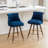 Roundhill Furniture Elvara Set of 2 Button-Tufted Counter Stools with Nailhead Trim-1634937320