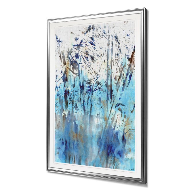 « eaux edge ii », reproduction d’impression, H 24 po x l 20 po x P 1,5 po, Cadre argenté