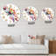 Bouquet avec fleurs sauvages et baies - Horloge murale traditionnelle-60187971