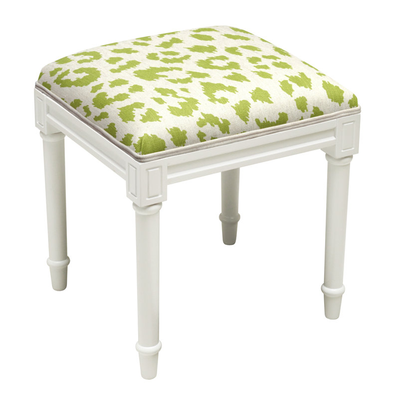 Mulvihill Solid Wood Accent Stool, Chartreuse