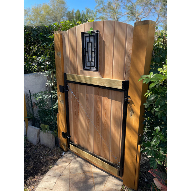 Adjust-A-Gate Original Wide Width Full-Frame Gate Kit, 4 ft. H x 5 ft. - 8 ft. W, Black