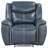 Romanson Upholstered Padded Arm Recliner Chair Blue