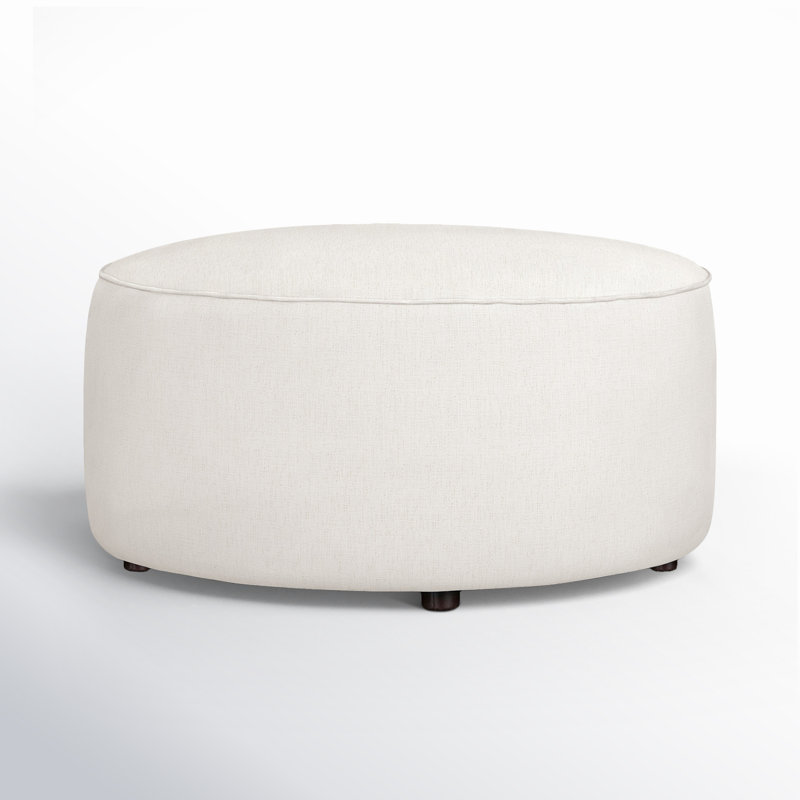 Repose-pieds rembourré Murano, Chenille Crypton® neige Nomad
