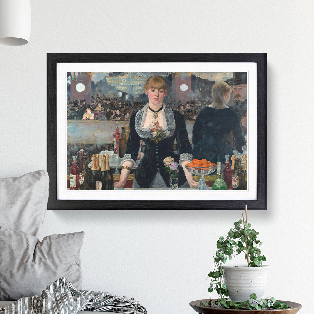 A Bar at the Folies-Bergere by Edouard Manet - Framed Print