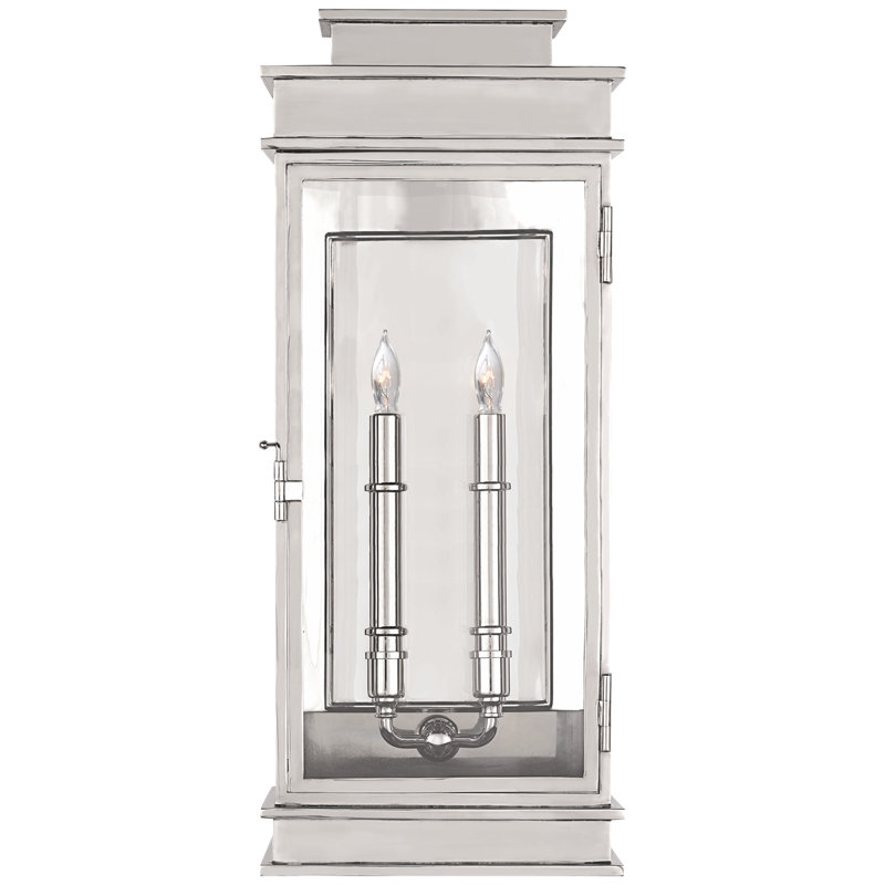Chapman & Myers Linear Lantern Tall, Polished Nickel