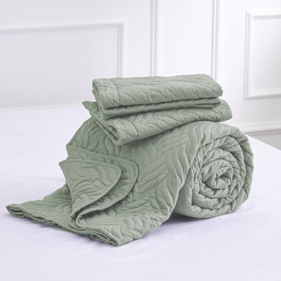King Size Quilt Bedding Set Camel Bedspreads - Bed Summer Quilt Lightweight Microfiber Bedspread- Wave Pattern Bedding Coverlet For All Season - 3 Piece (1 Quilt, 2 Pillow Shams)